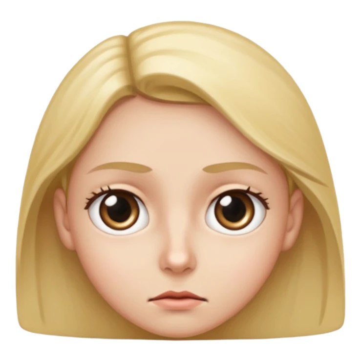 Stern face looking left but the eyes are wide sticker