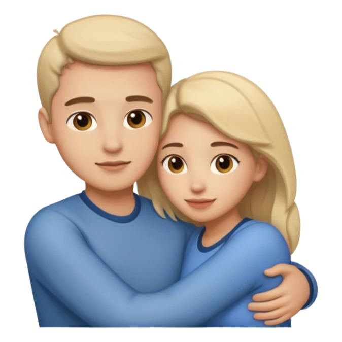 emoji de abrazar a papa y mama sticker