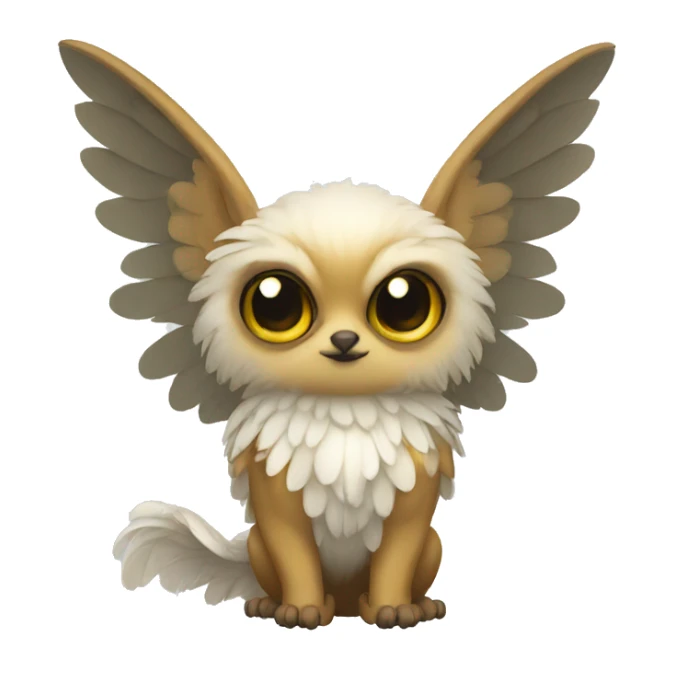 Cute cool winged animal hybrid full body  sticker