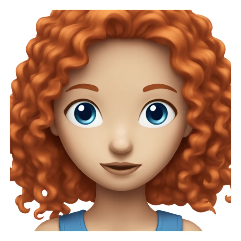 Red head girl with blue eyes  sticker