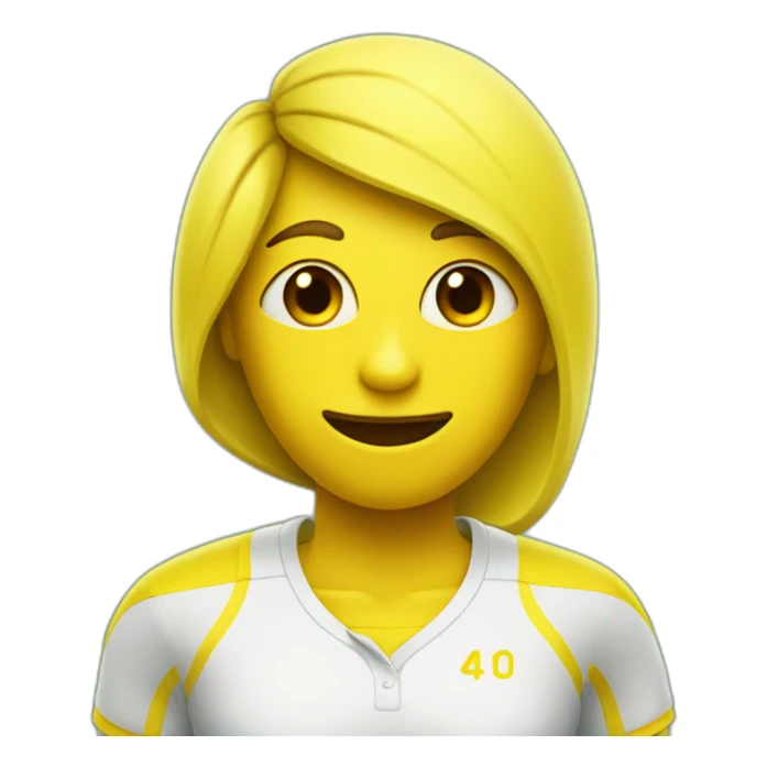 Humanlike Banana in a tennis uniform sticker