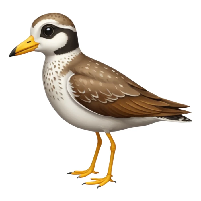 Plover with a yellow beak sticker