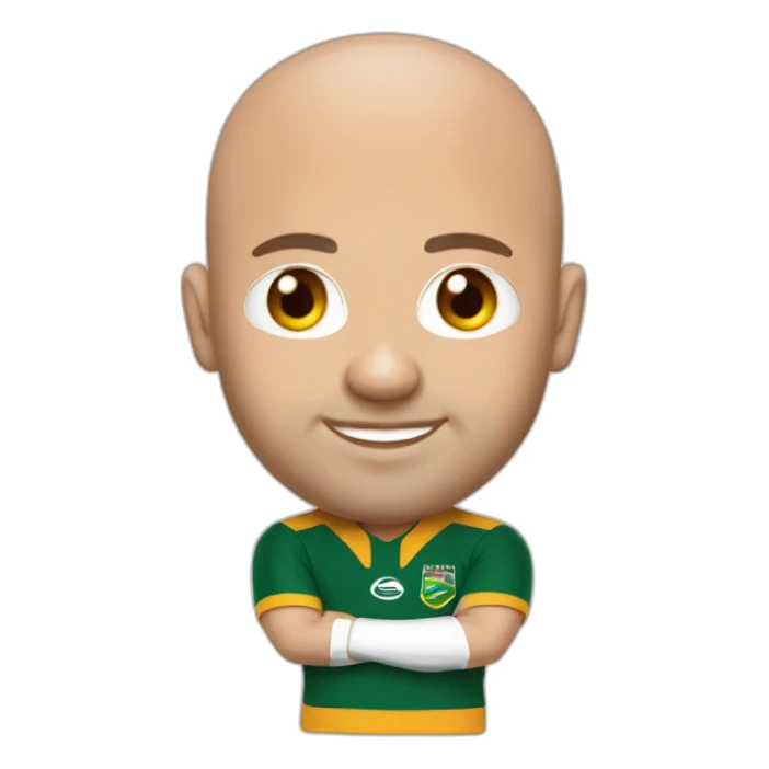 Bald Dennis bergcamp in south african rugby kit sticker