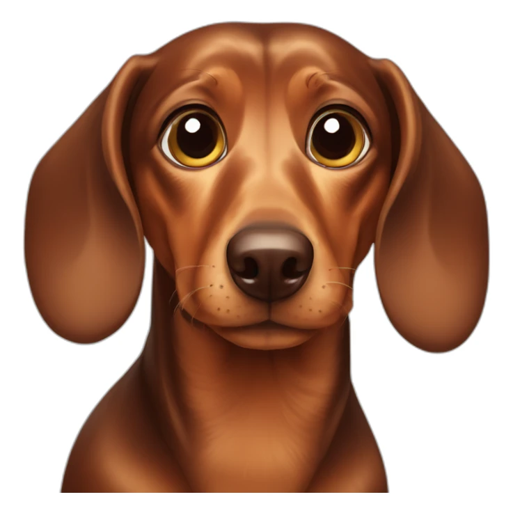 brown dachshund with big eyes sticker