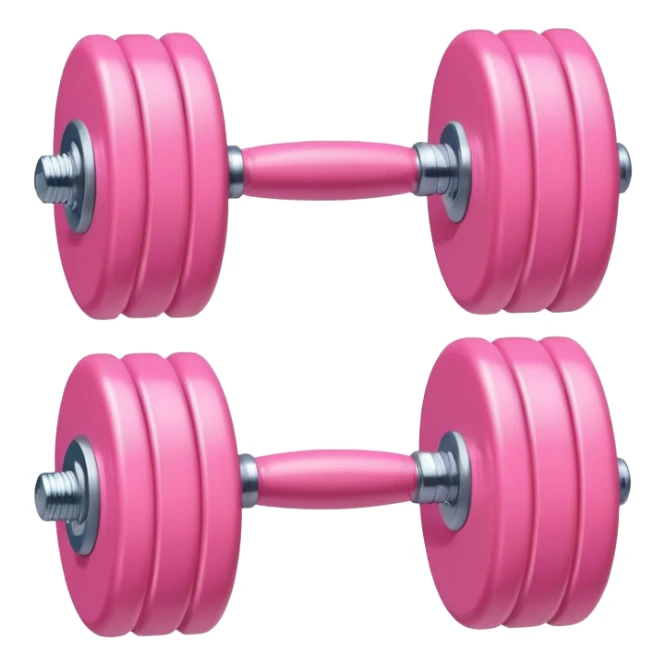 One Lil single cute baby pink dumbell sticker