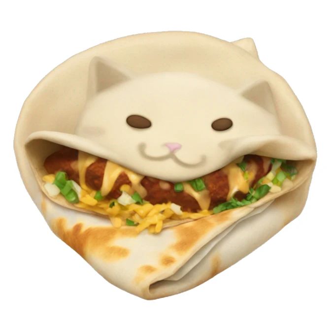 Un chat avec un burrito  sticker