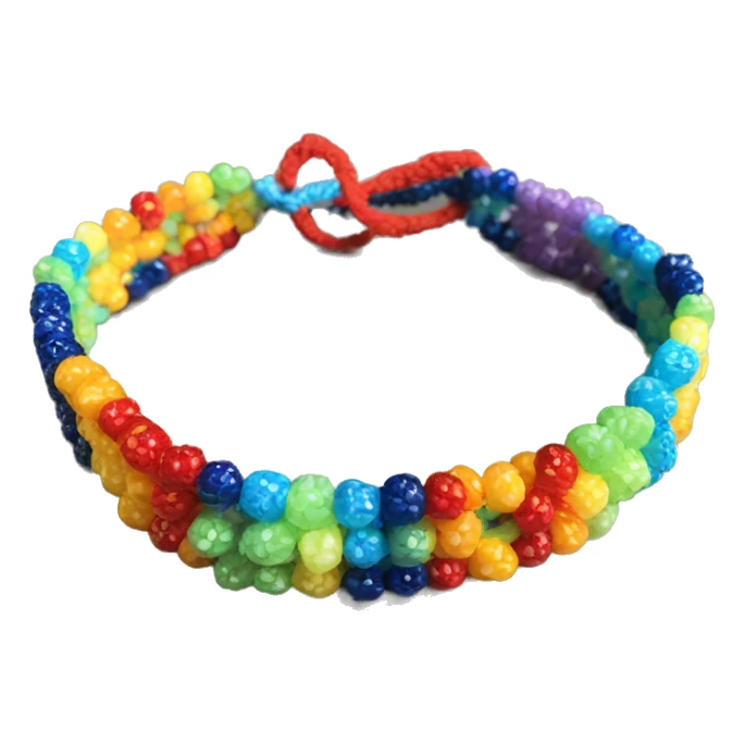 Friendship bracelet made with beads sticker