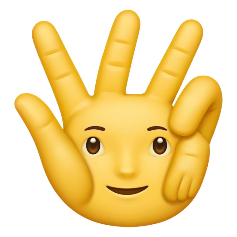 yellow emoji ios style hand making an 'L' of loser shape sticker
