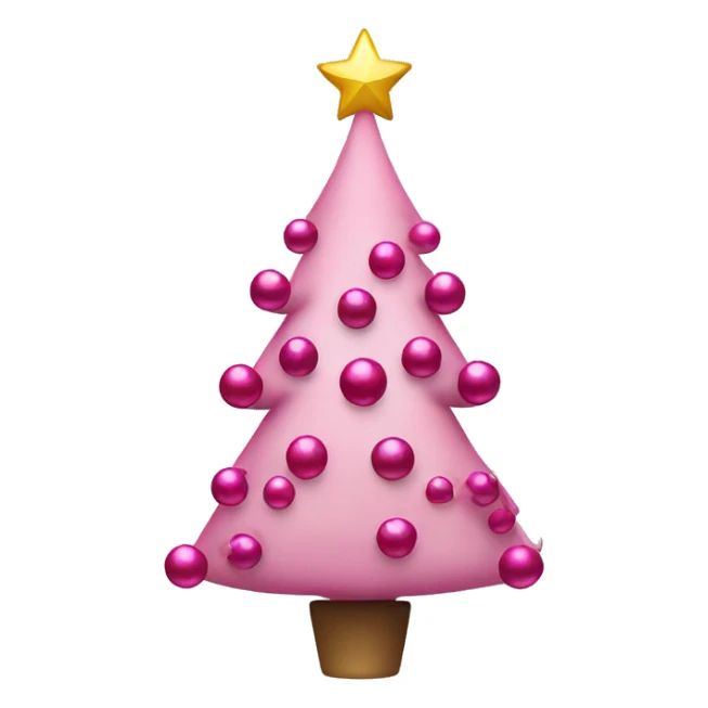 christmas tree with pink ornaments  sticker