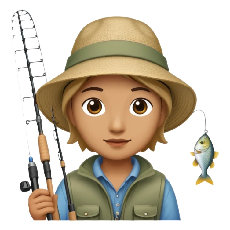 person fishing sticker