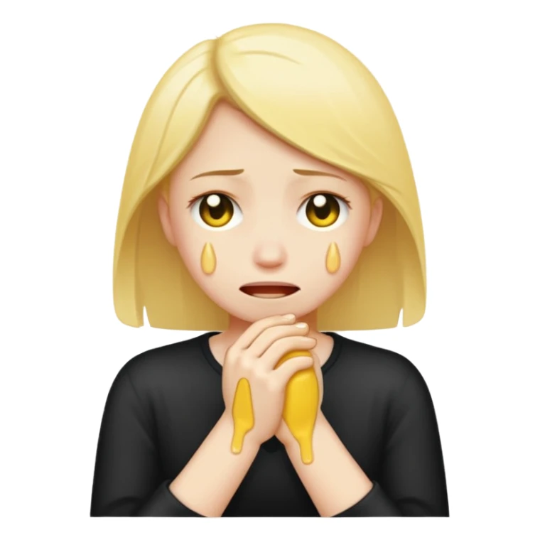 slitting my wrist normal round yellow emoji sticker