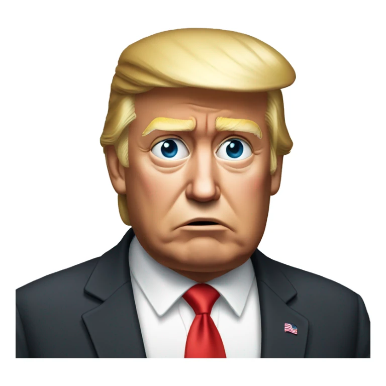 Donald Trump sad  sticker