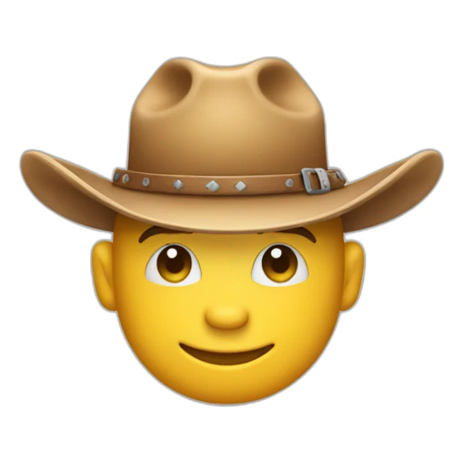 emoji whit thumb up and cow boy hat sticker