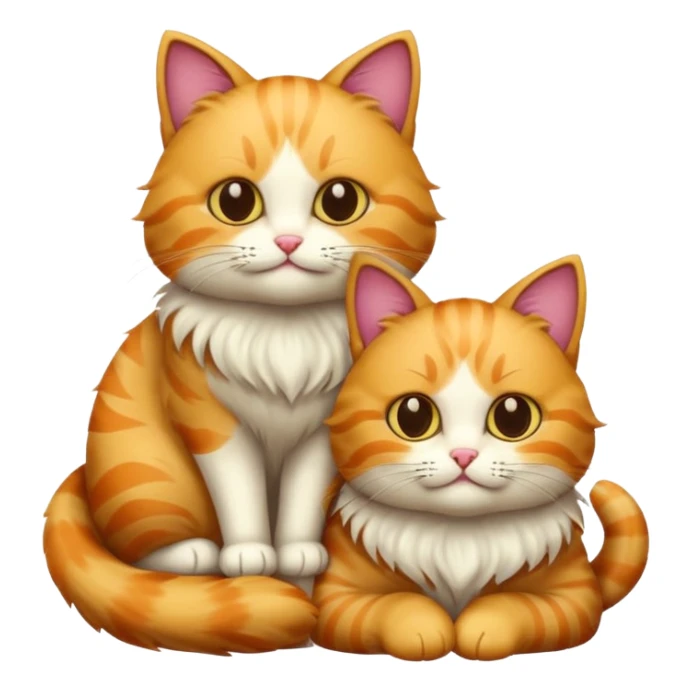 a cat on top of another cat sticker
