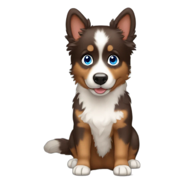 Berger australien brown tricolore blue eyes sticker