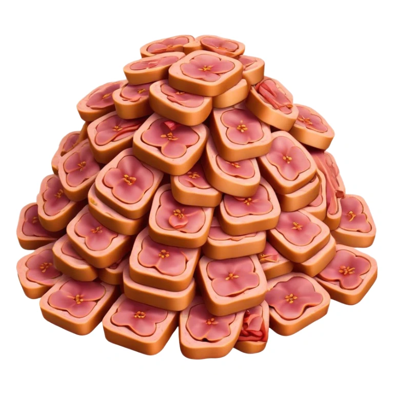 spam meat melted flower bouquet  sticker