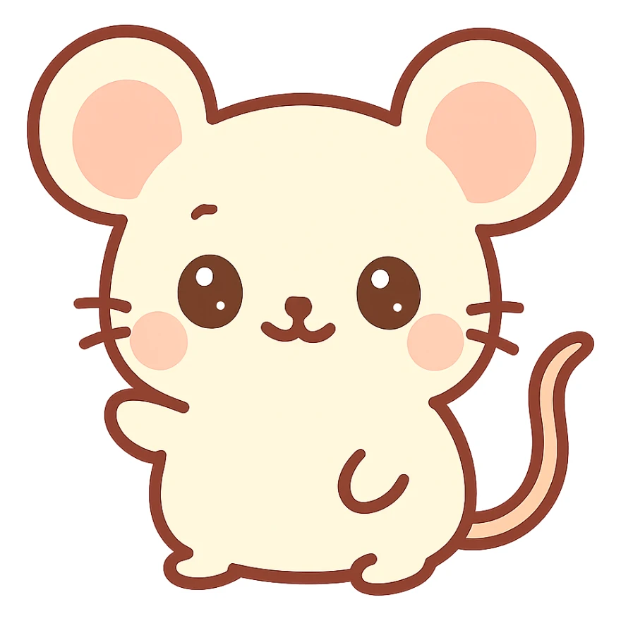 mouse emoji kawaii style sticker