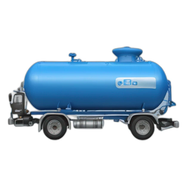 Gasoline tanker mersedes.blue sticker
