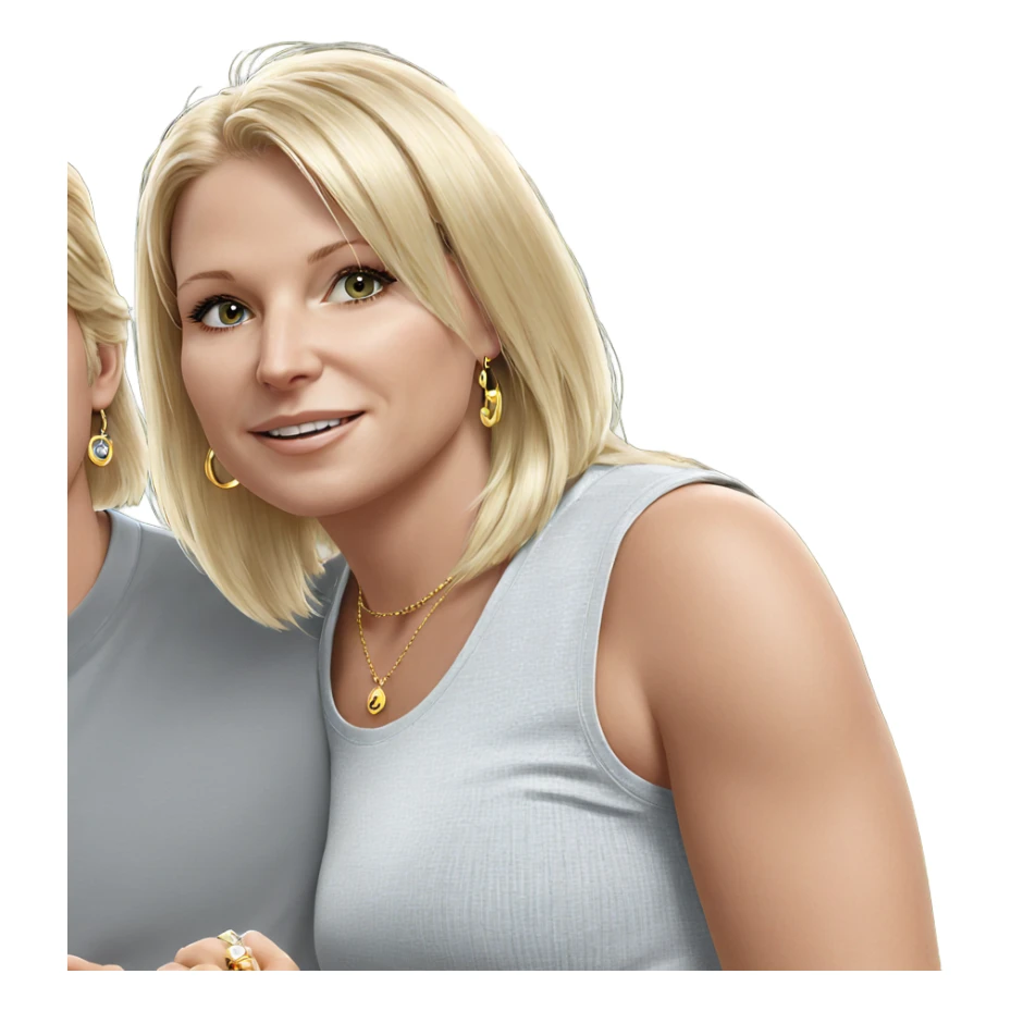 blonde girl and boy jewelry sticker