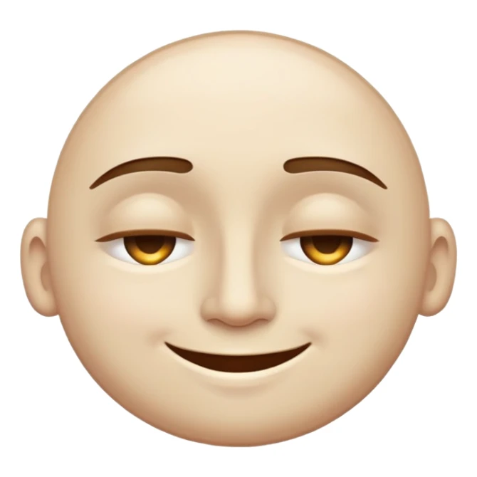 A smiling face with half-closed eyes, dilated pupils, and a relaxed grin - looking very stoned and high sticker