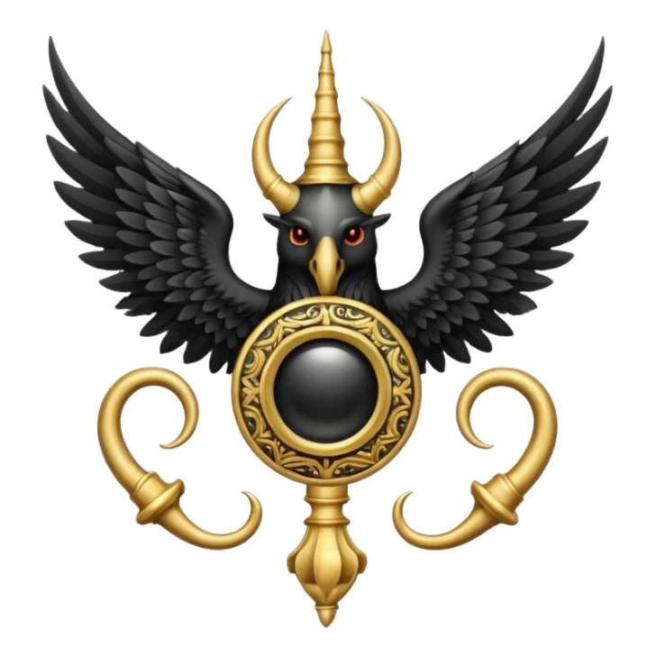 Holy Emblem with black wings and horn sticker