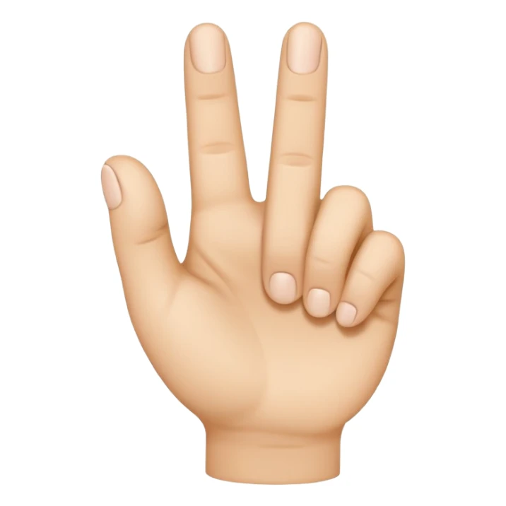 “Emoji-style hand making the letter ‘C’, with the index finger slightly curved. Clean, simple design, smooth shapes, neutral skin tone. White or transparent background, high resolution.” sticker