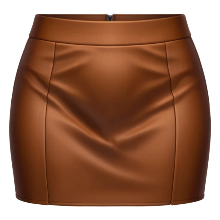 brown leather tight skirt emoji sticker