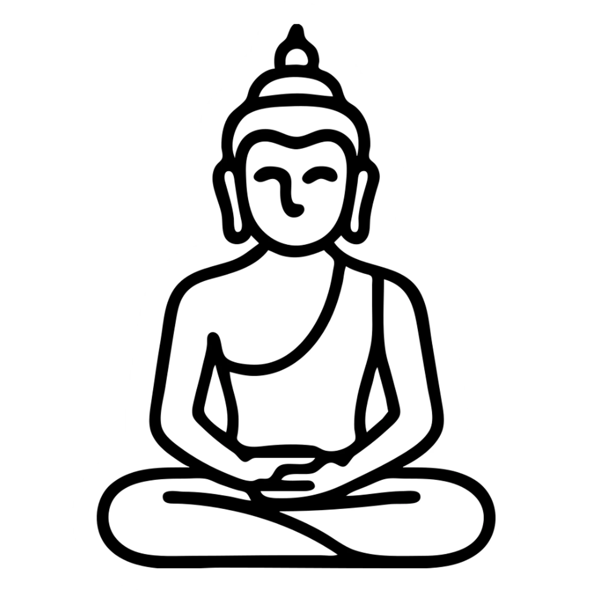 icon on the theme of yoga Buddha classes.  sticker