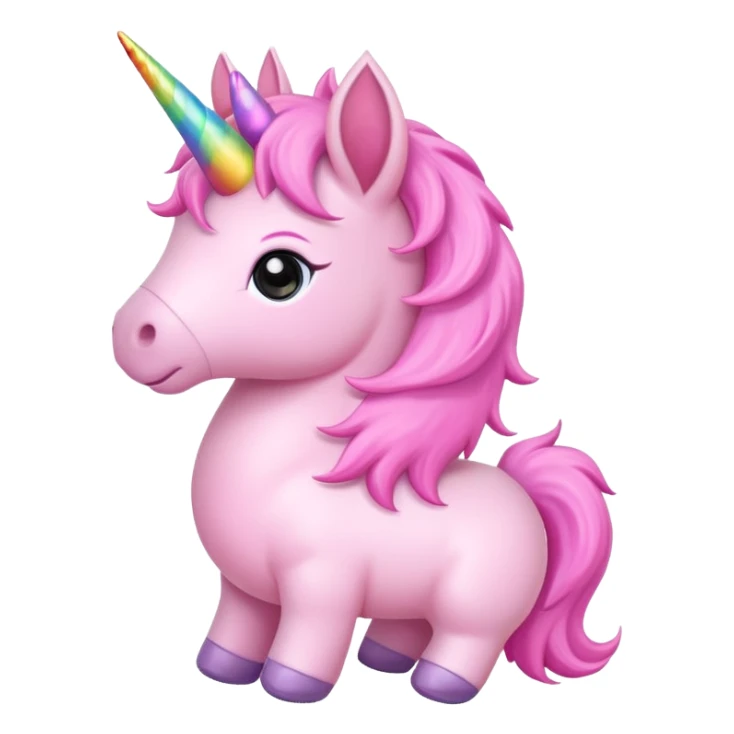 Cute Cartoon style pink baby unicorn 
 sticker