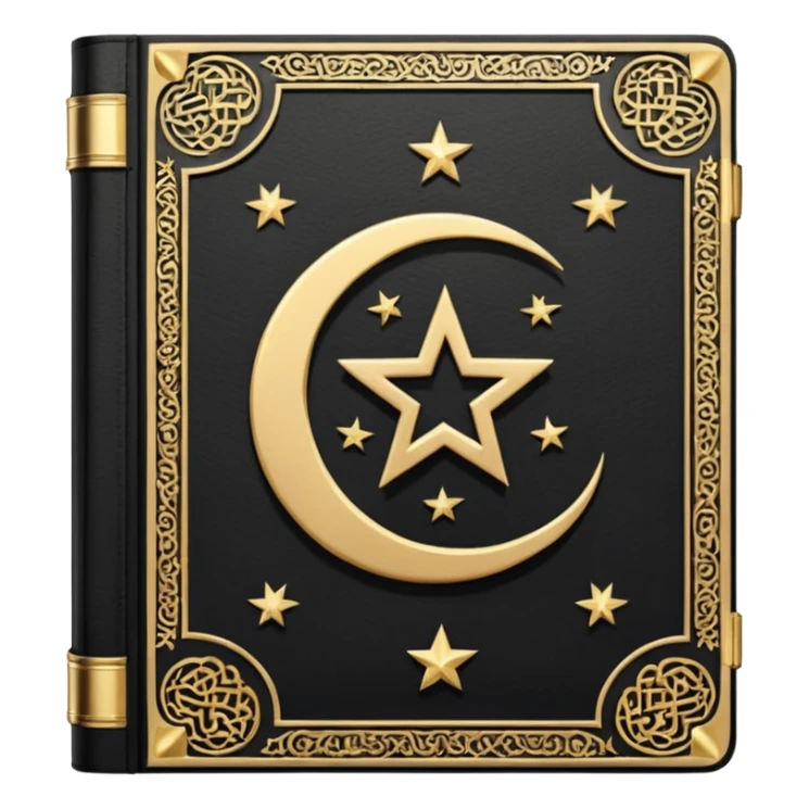 Closed Quran with the Islamic Symbol on it (moon and star) sticker
