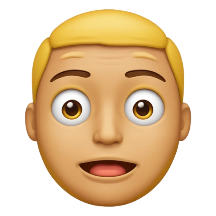 a yellow male emoji with a closed mouth sticker