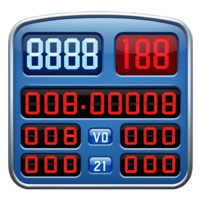american football score board blue (#00A3E0) and red (#F9423A) sticker
