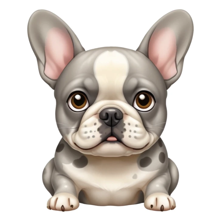 Grey, white, beige spotted French bulldog sticker