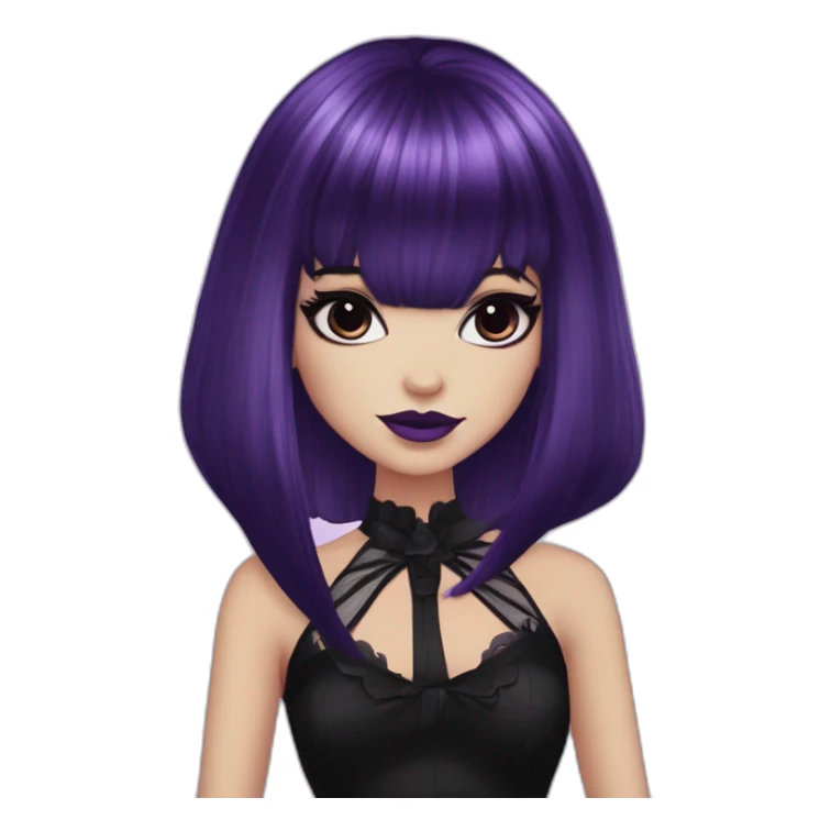 Elissabat-vampire-monsterhigh-goth-romantic-bangs-hair-purple-black sticker