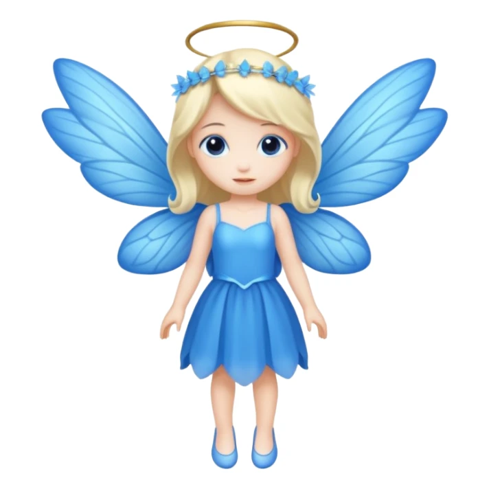 full body of little blue fairy sticker