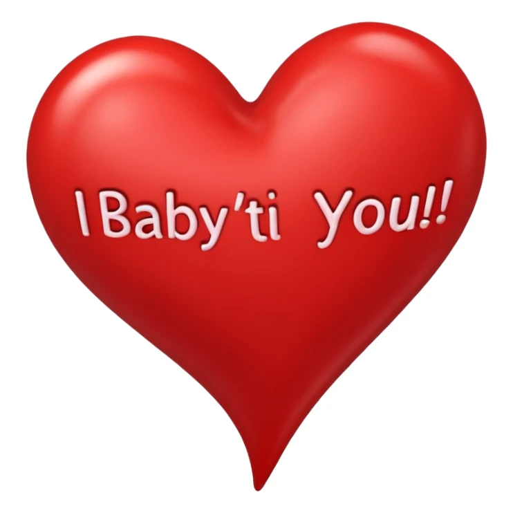 A heart  saying baby I love I can't wait til your here sticker