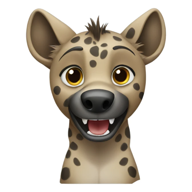 Hyena animal waving with paw  sticker