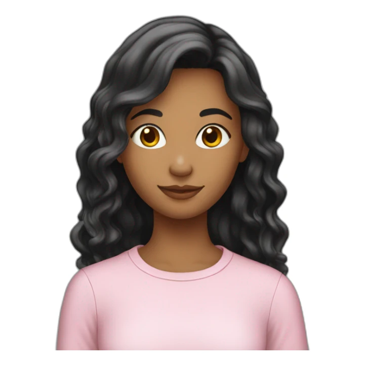 fille de 15 ans avec cheveux noir sticker