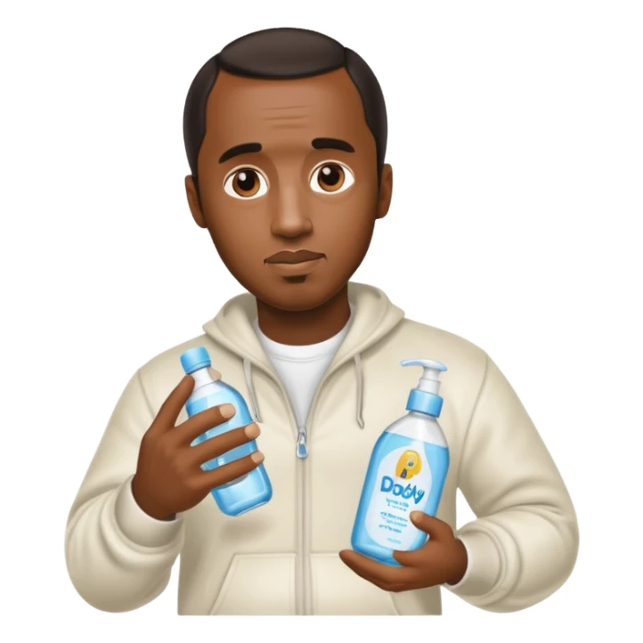 P diddy holding baby oil sticker
