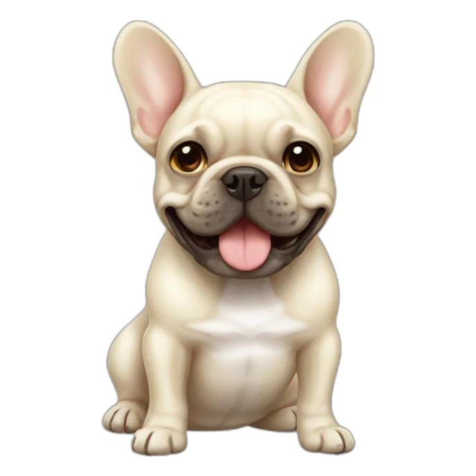 Cream French bulldog sticker