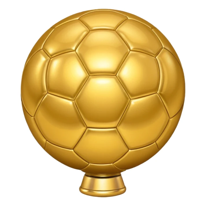 Gold ballon dor football sticker
