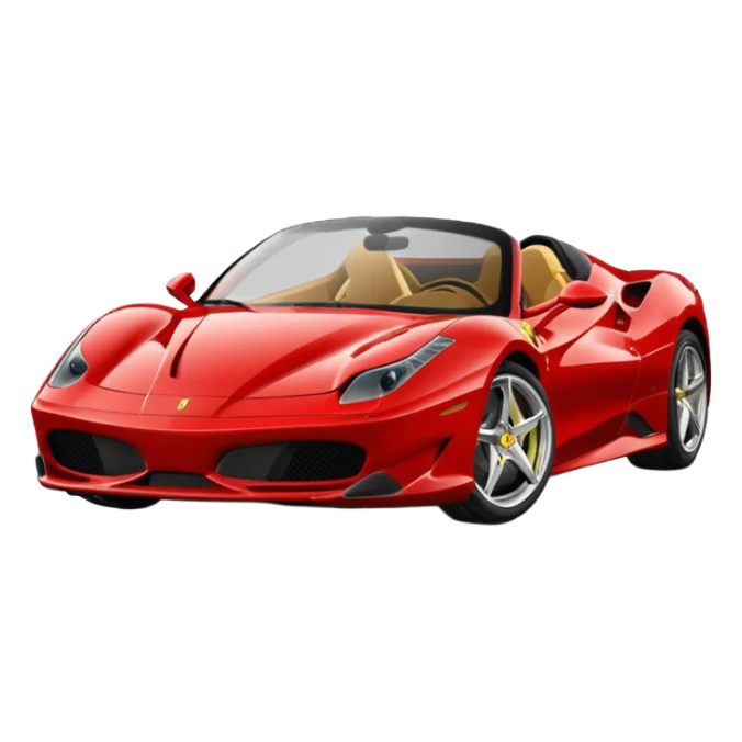 Red Ferrari sports car sticker