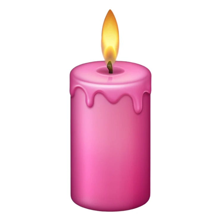 pink with goldtones candle sticker