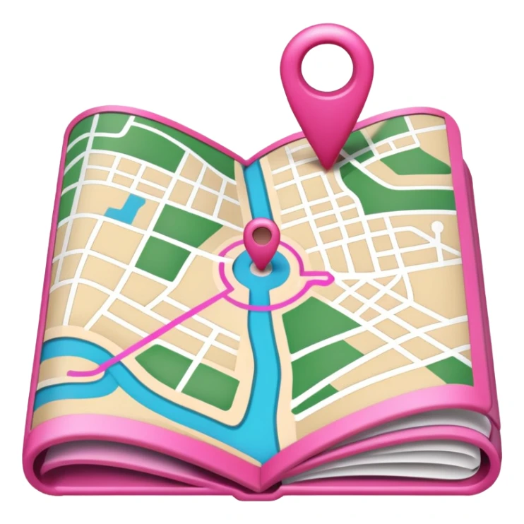 mix pink of a big gps map of the lines sticker