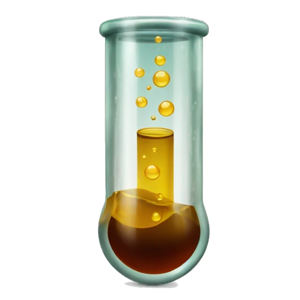 heavy oil in a test tube sticker