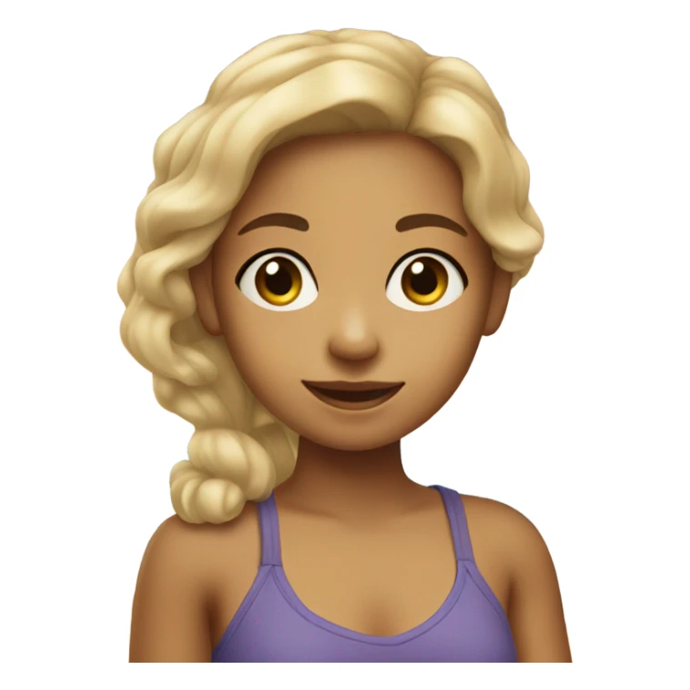 a kid girl on the beach, light skin sticker