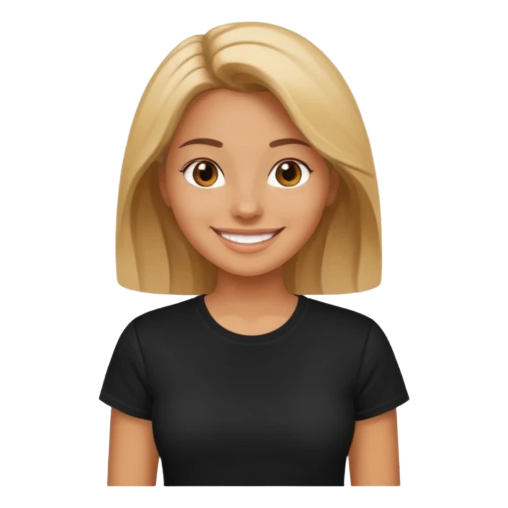 beach woman with black t shirt sticker