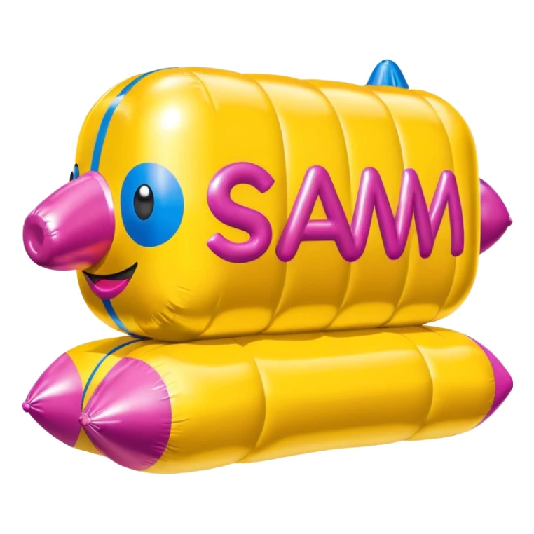   jeff koons style inflatable abstract art SPAM sculpture  sticker
