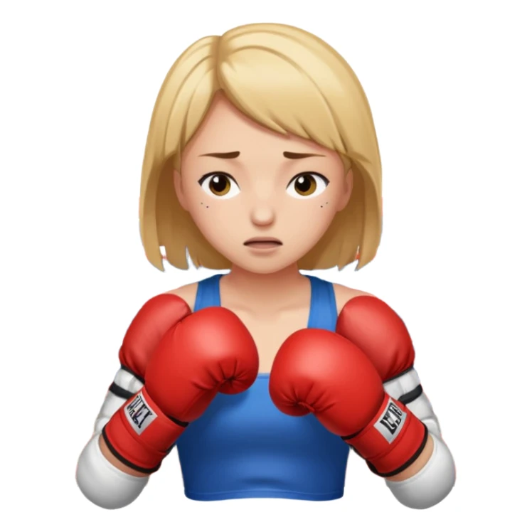 Turtle knocking girl unconscious in boxing sticker