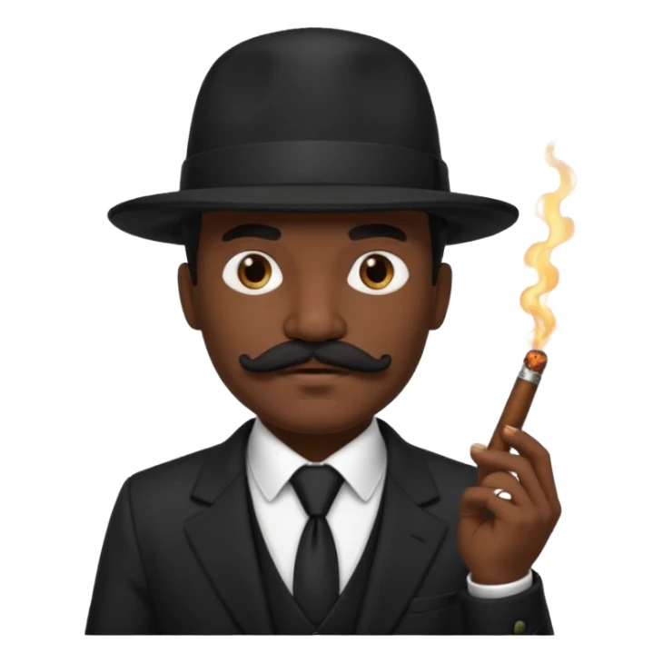 Mobster in Black Suit – Black shirt, black hat, mustache.



 sticker
